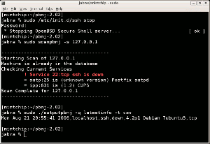 Scan after stopping SSH